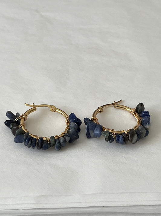 Boucles d'oreilles Lapis