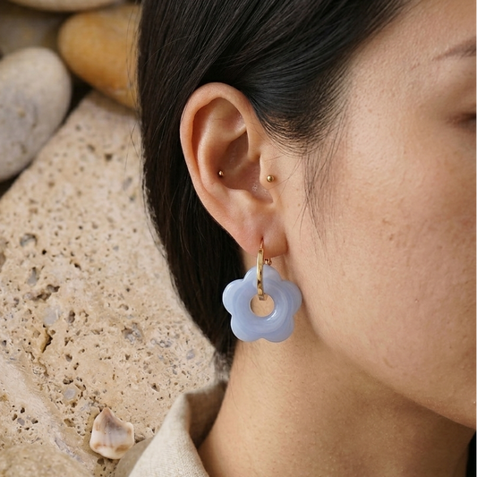 Boucle d'oreille Anémone