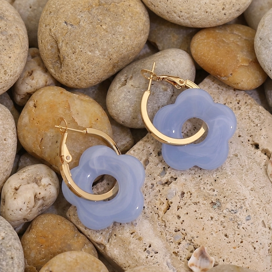 Boucle d'oreille Anémone