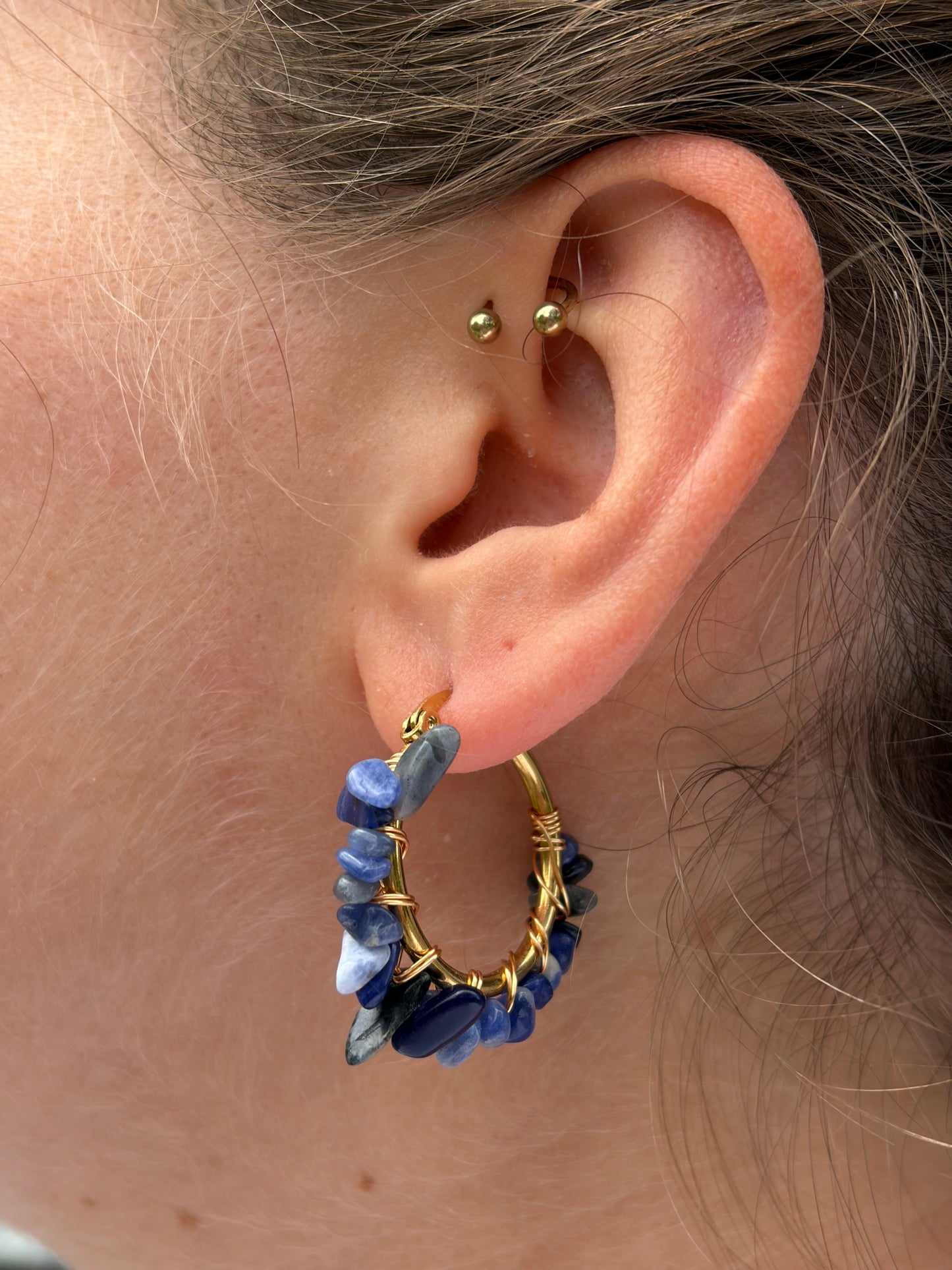 Boucles d'oreilles Lapis