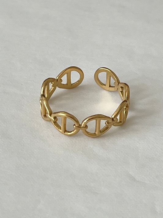 Bague maille marine