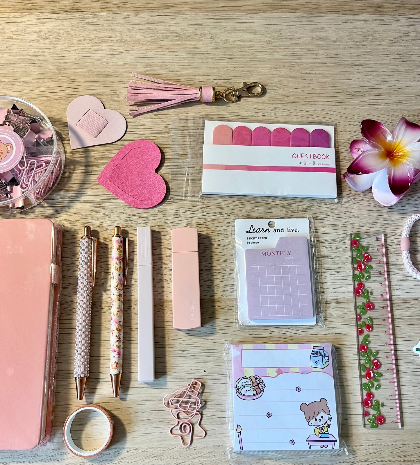 💗 Box Papeterie Rose - Tout ce dont vous avez besoin pour organiser vos journées