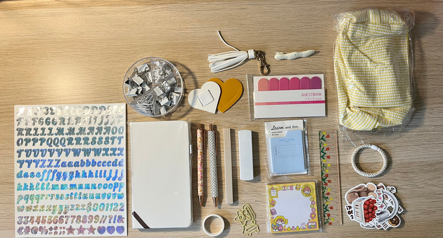 🤍 Box Papeterie Blanche — Tout ce dont vous avez besoin pour organiser vos journées
